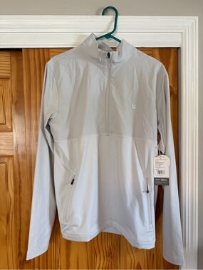 Men’s Vuori Sunday Element Half Zip - Frost Grey - Large